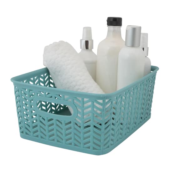 Simplify Small Herringbone Storage Basket